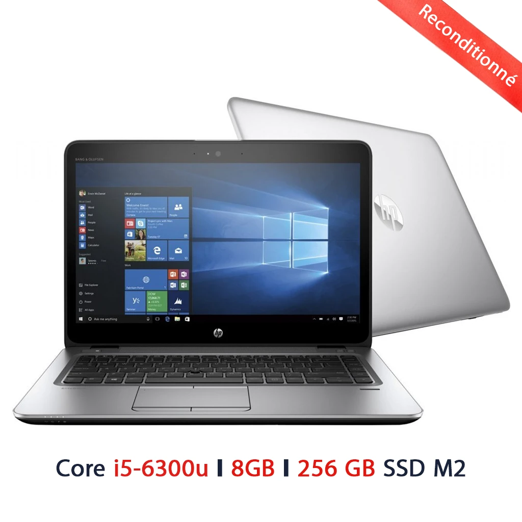 HP EliteBook 840 14” G3 Core i5 6Th Grd 8Go DDR4-256 SSD -Remis a Neuf