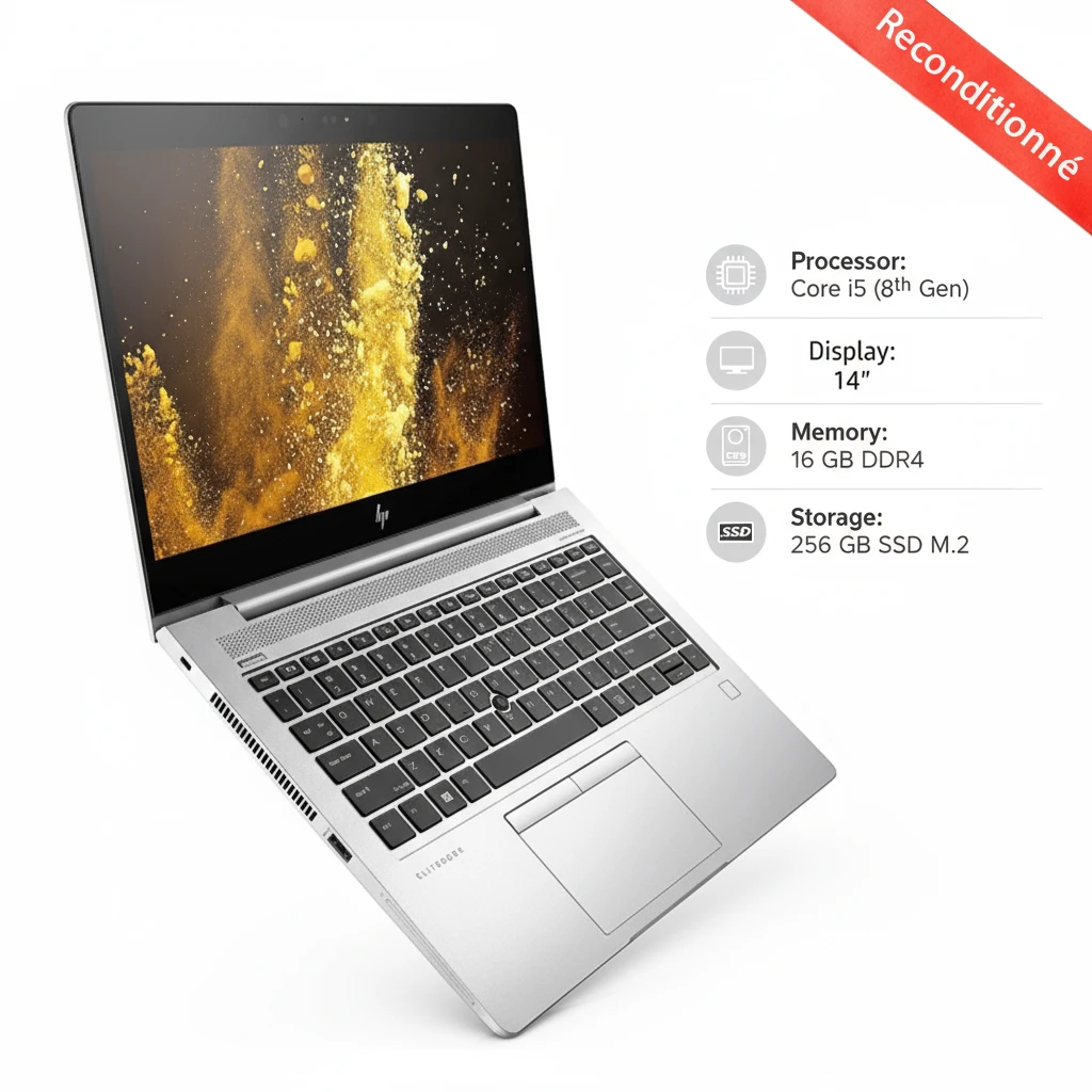 HP EliteBook 840 G6 Core i5-8365U 14” 16Go -256 SSD -Reconditionné