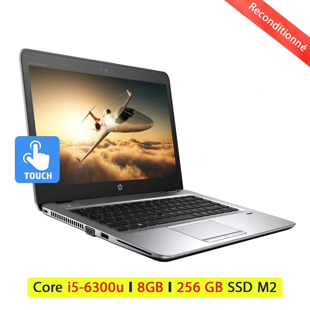 HP EliteBook 840  G3 Core i5 Tactile 6 Gén 8Go DDR4-256 SSD 14”-Remis a Neuf
