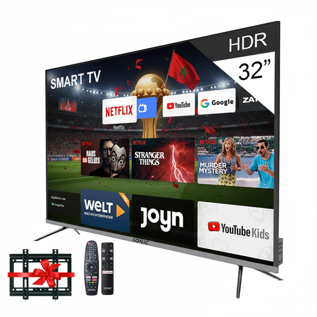 Sonic 32" Smart Tv HD Avec Récepteur Intégré, TNT HD