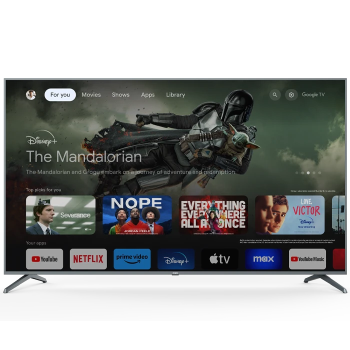 Google TV 75" Daiko Smart Silver Frameless 4K