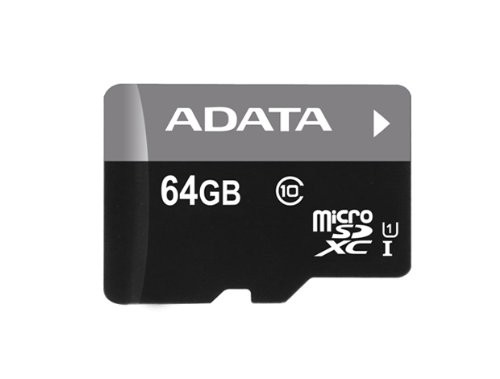 MicroSC/SDXC Adata UHS-I 64 GO avec adaptateur class 10 (AUSDX64GUICL10-RA1)