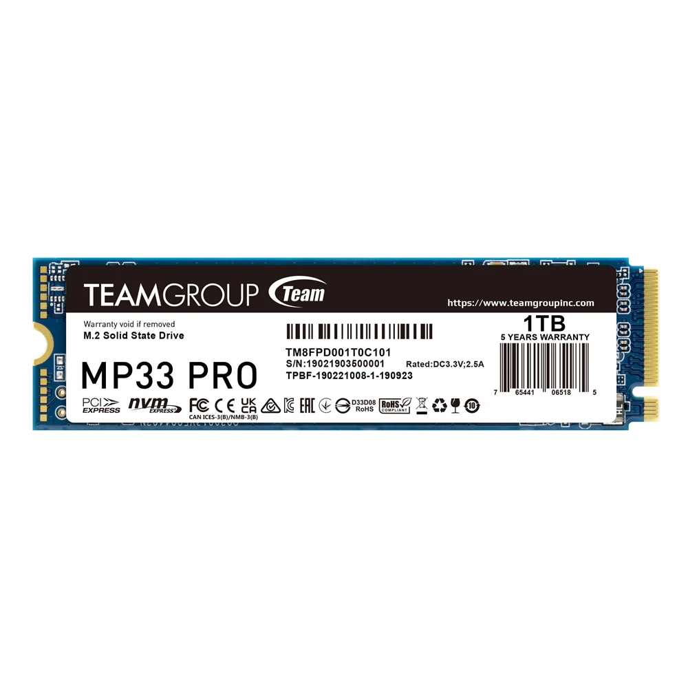 Disque Dur Team Group MP33 PRO – 1TB  M2 Nvme (TM8FPD001T0C101)
